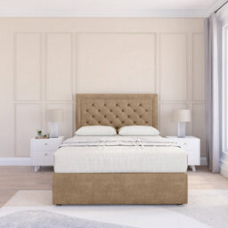 "Sloomy 4Ft6 Montana Naples Mink Memory Foam Bed Set With 4 Drawers, Mattress & 26"" Headboard - Double" - thumbnail 2