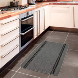 The Rugs Washable Designer Rugs & Mats Lined Bordered Design In Dark Grey   116D - thumbnail 6