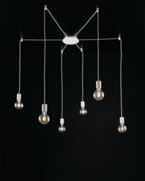 Luminosa Lighting Luminosa Habitat 6 Light Cluster Pendant Ceiling Light White 500Cm - thumbnail 1