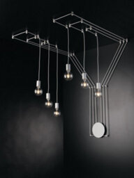 Luminosa Lighting Luminosa Habitat 6 Light Cluster Pendant Ceiling Light White 500Cm - thumbnail 2