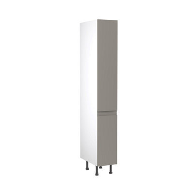 Kitchen Kit Larder Tall Unit 300mm W/ J-Pull Cabinet Door - Ultra Matt Dust Grey - image 1