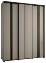 Arte Elegant Dakota Vi Sliding Door Wardrobe 2000mm - Expansive Storage With Three Doors, Hanging Rails, And Shelves H2350mm D600mm - thumbnail 1