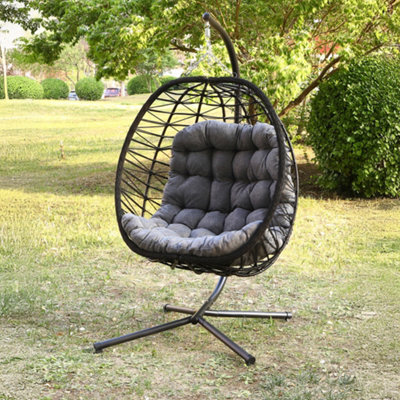 Hebden Garden Hanging Egg Chair - Dark Grey - image 1