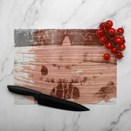 Benjamin Tate Design Bird Bath Glass Chopping Boarddesigner Style - thumbnail 3