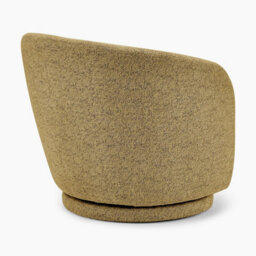 Furniturebox Uk Romilly Mustard Yellow Fabric Swivel Accent Tub Chair - thumbnail 5
