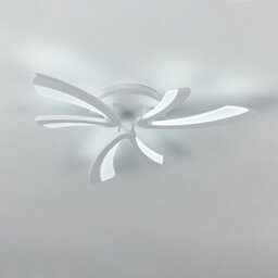 Living And Home 3 Lamp Unique V Shaped Acrylic Led Semi Flush Mount Ceiling Light Fixture Cool White - thumbnail 4