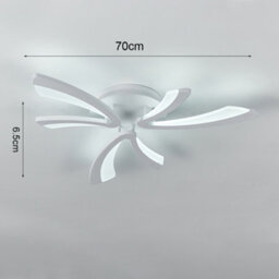 Living And Home 3 Lamp Unique V Shaped Acrylic Led Semi Flush Mount Ceiling Light Fixture Cool White - thumbnail 5