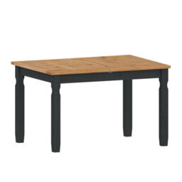Mercers Furniture Corona Charcoal Dark Grey Small Extending Dining Table & 4 Chairs Set Solid Wood Mexican Pine Wooden - thumbnail 4