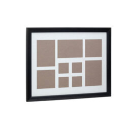 Orsina Luxe Black 9 Multi Photo Frame,protective Glass Front Photos Display,multi Picture Frame For Modern Interior - thumbnail 2