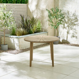 Furnitureboxuk Tari Wooden Garden Table & Chairs, 4 Seater Patio Outdoor Dining Set, Round Wood Garden Table And Chairs Set - thumbnail 4