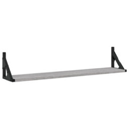 Berkfield Wall Shelves 2 Pcs Grey Sonoma 80X15X15.5 Cm Engineered Wood - thumbnail 4