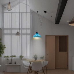 Classic Rustic Pendant Light Mini Blue Ceiling Light For Kitchen And Dining Room - thumbnail 2