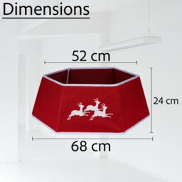Shatchi 26.8Inch Christmas Tree Skirt Foldable Burlap Xmas Tree Stand Base Cover For Tree Decorations - thumbnail 4