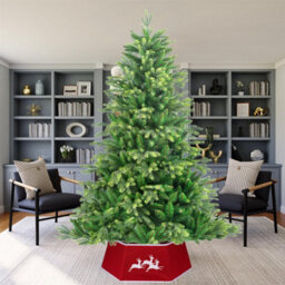 Shatchi 26.8Inch Christmas Tree Skirt Foldable Burlap Xmas Tree Stand Base Cover For Tree Decorations - thumbnail 5