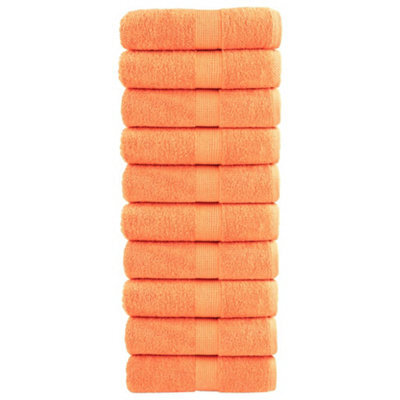 Berkfield Premium Wash Towels Solund 10 Pcs Orange 30X30 Cm 600 Gsm - image 1
