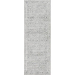 Livabliss Roma-Vintage Grey Cream Ivory Traditional Boho Living Dining Bedroom Rug 80 X 220 Cm Easy Care, Non Shedding - thumbnail 1