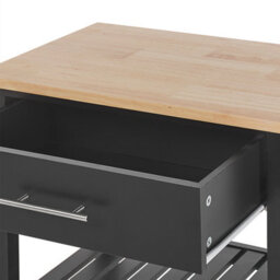 Beliani Kitchen Trolley Hiuma Wood Black - thumbnail 8
