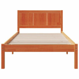 Berkfield Wax Brown Pine Bed Frame Wax Brown Solid Pine Wood 80 X 200 Cm - thumbnail 6