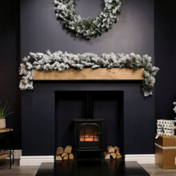 Samuel Alexander 6Ft (1.8M) Premier Christmas Snow Flocked Green Garland With Pine Cones - thumbnail 2
