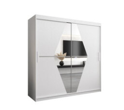 Arte Boliwia Contemporary 2 Mirrored Sliding Door Wardrobe 9 Shelves 2 Rails White (H)2000mm (W)2000mm (D)620mm - thumbnail 1