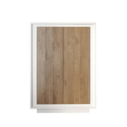 FurniComp LTD Furnicomp Berlin 2 Door 106Cm Matt White And Mercure Oak Highboard/tall Sideboard - thumbnail 2