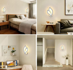 Led Indoor White Wall Light Creative Leaf-Shaped Wall Lamp 3000K 29Cm - thumbnail 4