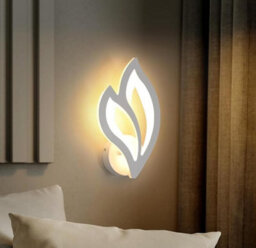 Led Indoor White Wall Light Creative Leaf-Shaped Wall Lamp 3000K 29Cm - thumbnail 2