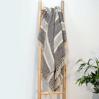 Allure Bath Fashions Chenille Herringbone Throw Blanket - Grey, 150 X 200Cm - image 1