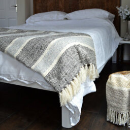 Allure Bath Fashions Chenille Herringbone Throw Blanket - Grey, 150 X 200Cm - thumbnail 2