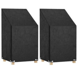 Vidaxl Garden Chair Covers 2 Pcs 8 Eyelets 65X65X80/120 Cm Polyethylene Garden Chair Covers