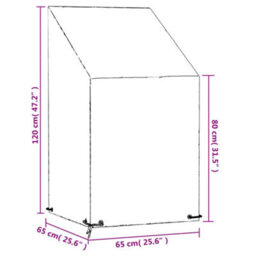Vidaxl Garden Chair Covers 2 Pcs 8 Eyelets 65X65X80/120 Cm Polyethylene Garden Chair Covers - thumbnail 9