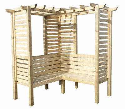 Shire Clematis Corner Arbour Garden Arch Seat Approx 6 X 6 Feet - image 1