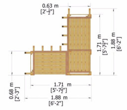 Shire Clematis Corner Arbour Garden Arch Seat Approx 6 X 6 Feet - thumbnail 3