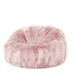 icon Kids Classic Faux Fur Bean Bag Chair Light Pink Bean Bags For Children - thumbnail 3