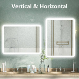 AVER-GROWTH Bathroom Led Mirror With Bluetooth 3 Colour Lights Anti-Fog Touch/wall Switch Vertical/horizontal Brightness Memory 800X600mm - thumbnail 7