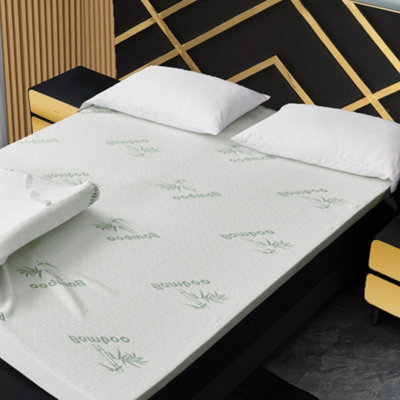 2Inch/5Cm Thick Bounce Back Foam Mattress Topper With Washable/removable Bamboo Cover - image 1