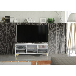 Tv Unit Tide Crest 120Cm - White & Gold - thumbnail 3