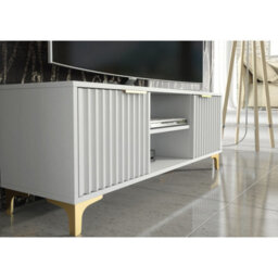 Tv Unit Tide Crest 120Cm - White & Gold - thumbnail 6