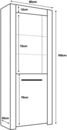 Furneo High Gloss & Matt Grey Living Room Set Tv Stand Display Cabinets Milanog White Led Lights - thumbnail 4