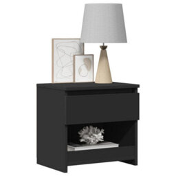 Berkfield Elegant Bedside Cabinets 2 Pcs Black 40X30X39 Cm Engineered Wood - thumbnail 3