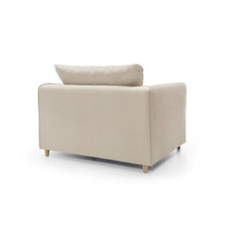 Abakus Direct Chicago Velvet Armchair In Cream - thumbnail 4