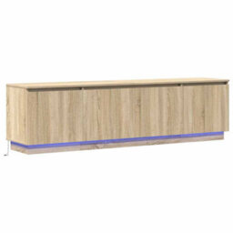 Berkfield Tv Cabinet With Led Sonoma Oak 180X38X49 Cm Engineered Wood - thumbnail 2