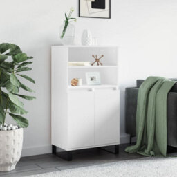 Berkfield Modern Highboard White 60X36X110 Cm Engineered Wood - thumbnail 2