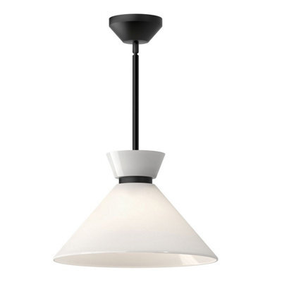 Luminosa Lighting Elstead Alora Mood Halston Dome Pendant Ceiling Light Contemporary Matt Black 1X E27 - image 1