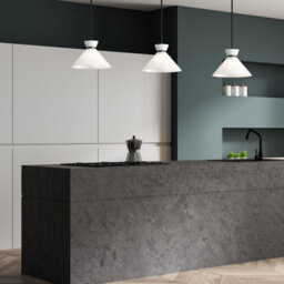 Luminosa Lighting Elstead Alora Mood Halston Dome Pendant Ceiling Light Contemporary Matt Black 1X E27 - thumbnail 2