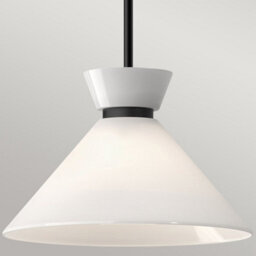 Luminosa Lighting Elstead Alora Mood Halston Dome Pendant Ceiling Light Contemporary Matt Black 1X E27 - thumbnail 4