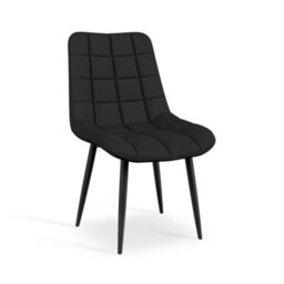 More4Homes Malvern Round Dining Table And Chairs -  Marble Table Top W Solid Oak Legs + Nova Faux Leather Dining Chair Set Of 6 (Black) - thumbnail 6