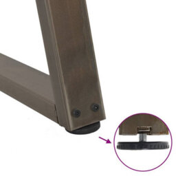 Berkfield Coffee Table Legs V-Shape 2 Pcs Natural Steel 38X(42-43.3) Cm Steel - thumbnail 9