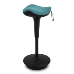 Blue Standing Office Stool Ergonomic Adjustable Height 360Degrees Swivel Chair For Work