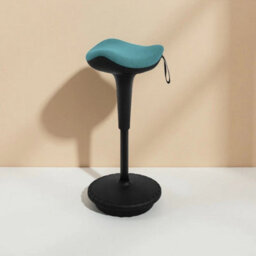 Blue Standing Office Stool Ergonomic Adjustable Height 360Degrees Swivel Chair For Work - thumbnail 5